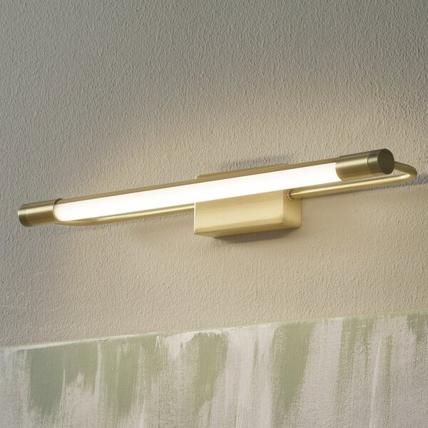 Fabas Luce Rapallo LED stensko svetilo, medenina, IP44, 40 cm, Zlata / medeninasta, Hodnik, Kovina, Sodobni