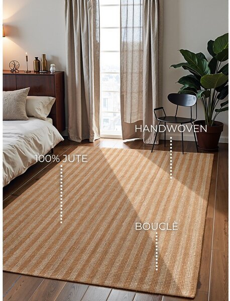 Bež ročno tkana preproga iz jute 160x230 cm Harvest Amber – Elle Decoration