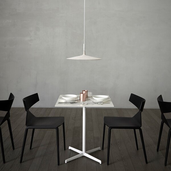 Foscarini Aplomb Large LED-visoka svetilka, bela, zatemnjen, Bela, Kuhinja, Beton, Dizajn