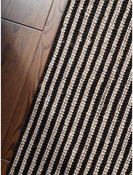 Črna ročno tkana preproga iz jute 160x230 cm Harvest Ebony – Elle Decoration