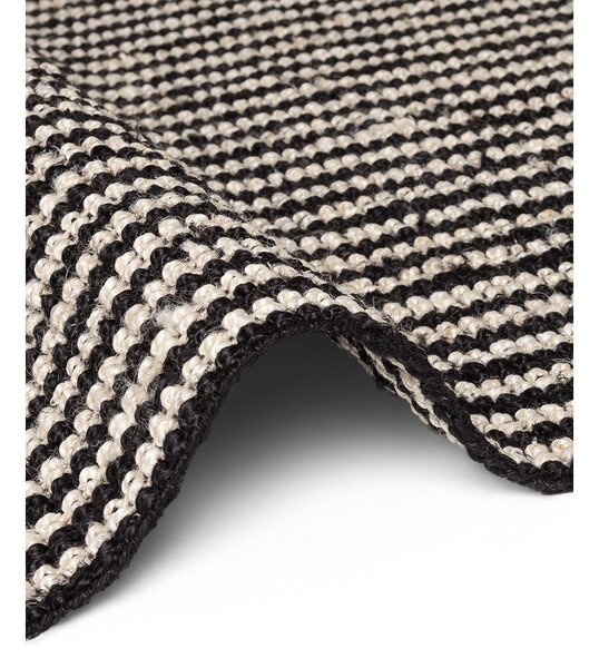 Črna ročno tkana preproga iz jute 160x230 cm Harvest Ebony – Elle Decoration