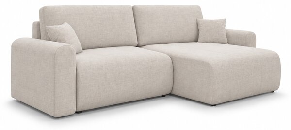 Raztegljiva dvostranska kotna sedežna garnitura NORDEN PAROS 250x140 cm, kremna