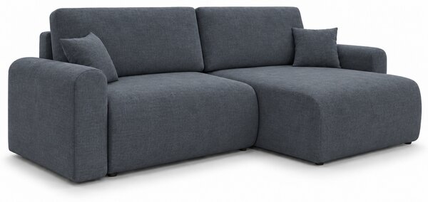 Raztegljiva obojestranska sedežna garnitura v obliki črke L NORDEN PAROS 250x140 cm, temno siva