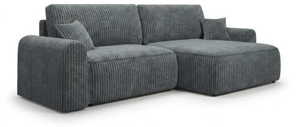 Raztegljiva obojestranska sedežna garnitura v L NORDEN TILIA 250x140 cm, sivomodra