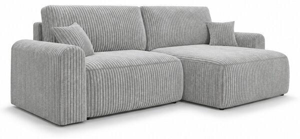 Raztegljiva obojestranska sedežna garnitura v obliki črke L NORDEN TILIA 250x140 cm, svetlo siva