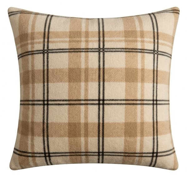 Mikropliš prevleka za vzglavnik PLAID 45x45 cm, kremna