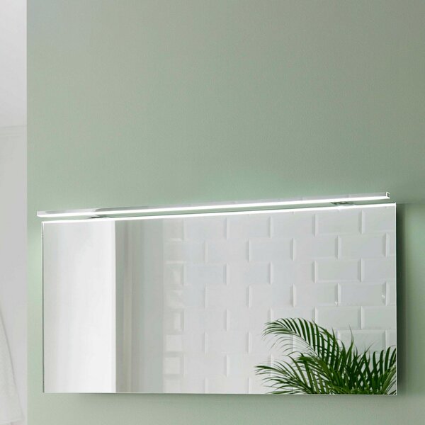 Ebir Esther 2 LED svetilka za ogledalo, krom, širina 120 cm, Kovinska, Kopalnica, Plastika, Sodobni