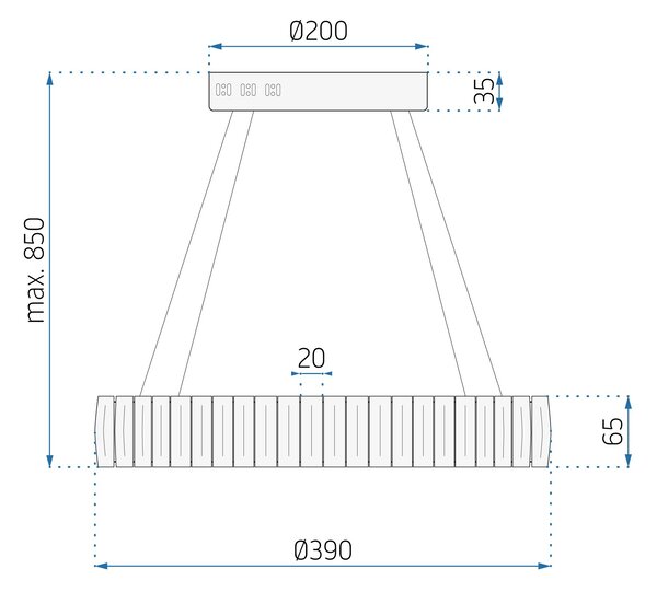 LED kristalna stropna svetilka APP1040-CP + daljinski upravljalnik