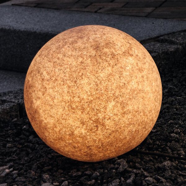 Heitronic Dekorativna krogla Luminous Mundan, 30 cm, terakota, Oranžna, Plastika, Sodobni