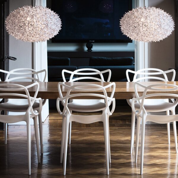 Kartell Bloom S1 LED viseča svetilka G9, prozorna, Prozorna, Dnevna soba / jedilnica, Plastika, Dizajn