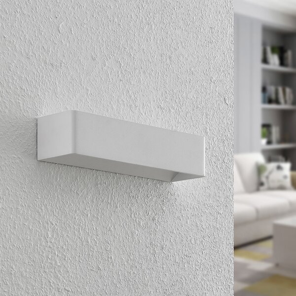 Arcchio LED stenska svetilka Karam, 37 cm, bela, kovina, gor/dol, zatemnjen, Bela, Dnevna soba / jedilnica, Aluminij, Sodobni