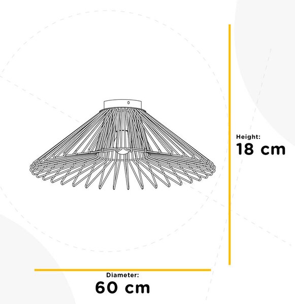 STROPNA SVETILKA 60/22 cm