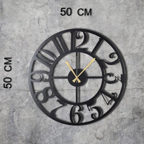 Kovinska stenska ura The Old Times, ø 50 cm