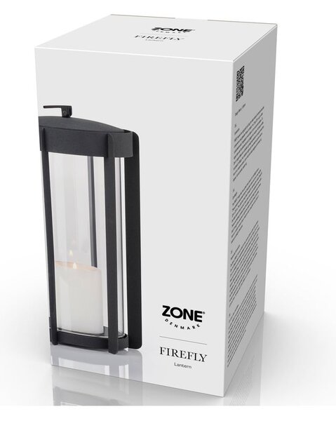 Črna LED lanterna na USB (višina 25 cm) Firefly – Zone