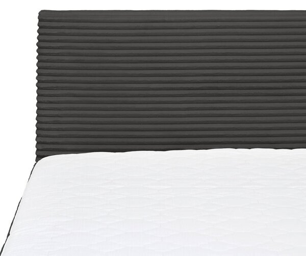 POSTELJA Z VZMETNICO 100 cm x 200 cm , les, tekstil siva