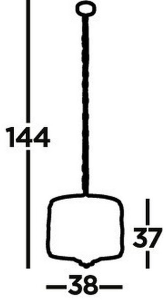 VISEČA SVETILKA Bijou 38/38-144 cm E14