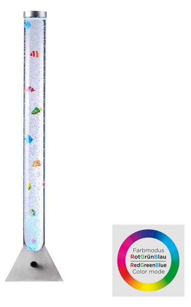 JUST LIGHT. GmbH Vodni stolpec Ava z LED diodami in ribami, višina 120 cm, Prozorna, Dnevna soba / jedilnica, Plastika, Sodobni
