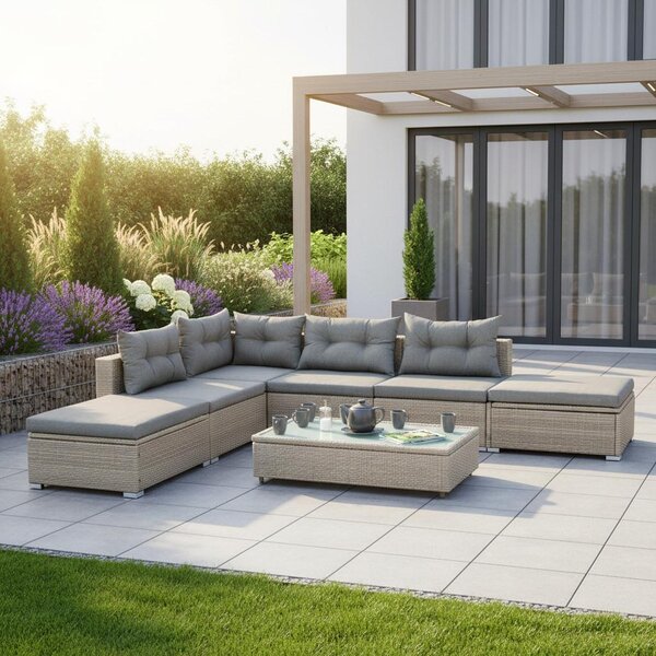 Gardenson Lounge Garnitura Vilemanzano, Sestavljivo, Blazine
