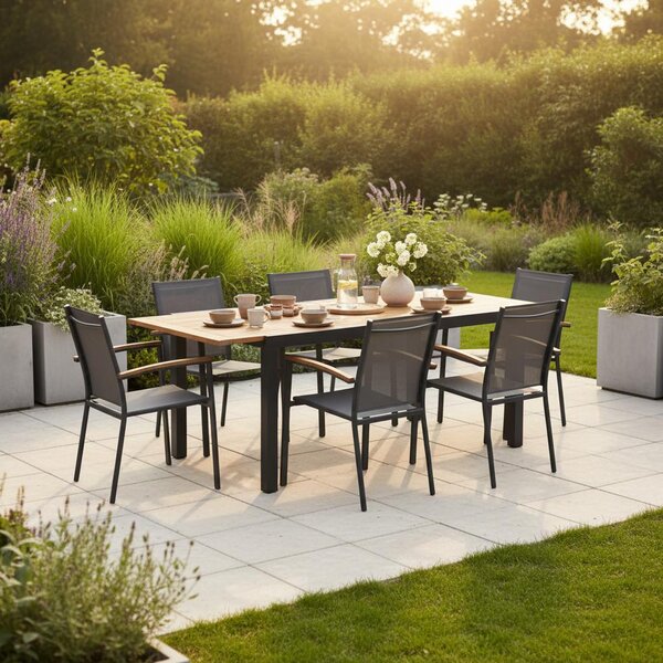 Gardenson Raztegljiva Vrtna Miza Tilos, Masivno, 150-200x90