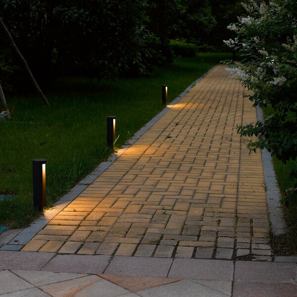 Lucide LED-svetilka za podnožje Combo v lepem dizajnu, 25 cm, Črna, Kovina, Sodobni
