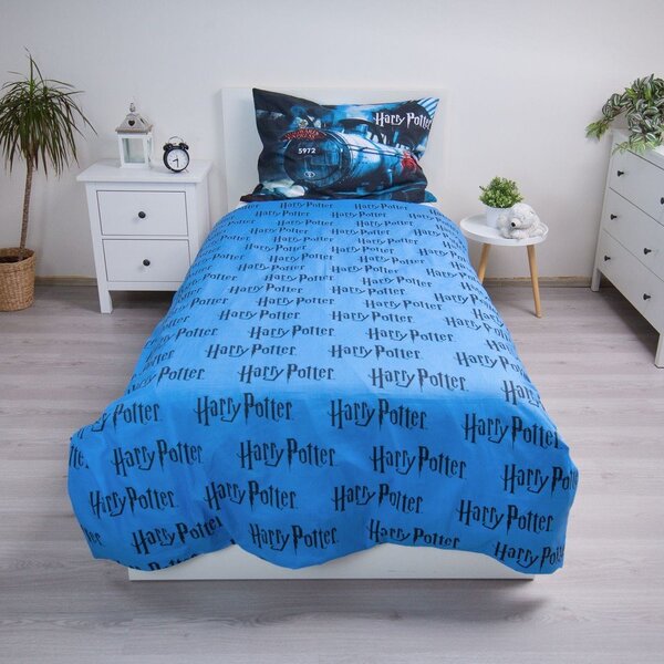 Enojna bombažna otroška posteljnina 140x200 cm Harry Potter "Hogwarts Express" – Jerry Fabrics