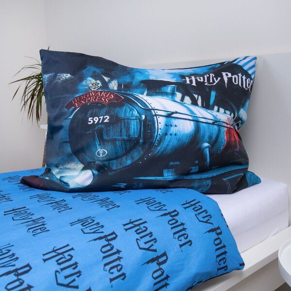 Enojna bombažna otroška posteljnina 140x200 cm Harry Potter "Hogwarts Express" – Jerry Fabrics