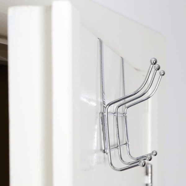 Kovinski obešalnik za vrata v srebrni barvi 11 cm Chrome – Premier Housewares