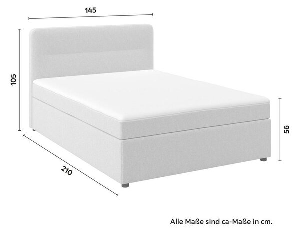 Bessagi Home Postelja Z Vzmetnico Marco, 140x200, Krem Barve