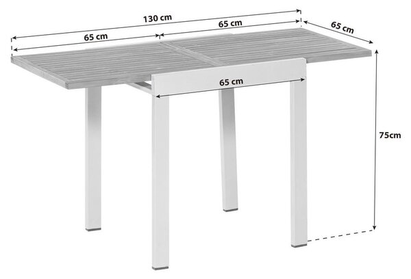 Gardenson Miza Za Balkon Gardenson, Raztegljiva, 65-130x65