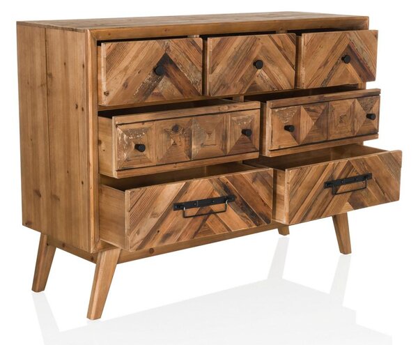 MID.YOU Široka Komoda Santjago Wood, Rjava