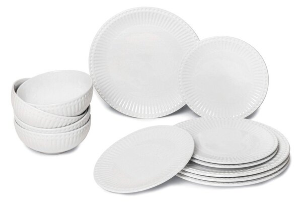 Porcelanast jedilni servis 12 ks za 4 osebe Purita – Bonami Essentials