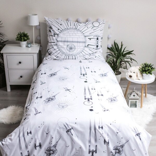 Bombažna otroška posteljnina z žarečim učinkom za enojno posteljo 140x200 cm Star Wars - Jerry Fabrics