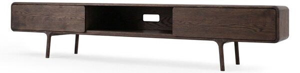 Rjava TV omarica iz masivnega hrasta 220x45x45 cm Fawn – Gazzda