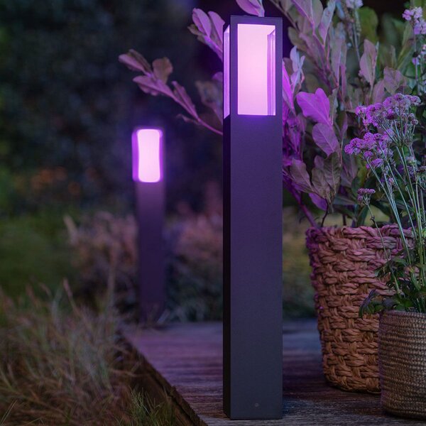 Philips Hue IMPRESS LED-svetilka za pot, RGBW, pametna, zatemnjen, Črna, Kovina, Sodobni