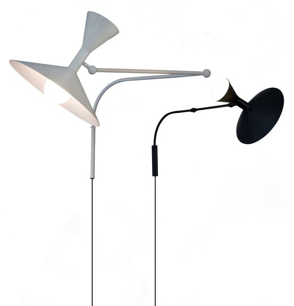 Nemo Lampe de Marseille stenska svetilka, črna, Črna, Dnevna soba / jedilnica, Kovina
