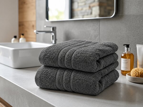 Brisača Comfort 50 x 100 cm temno siva, 100% bombaž