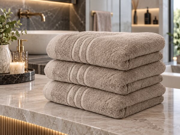 Brisača Comfort 70 x 140 cm bež, 100% bombaž