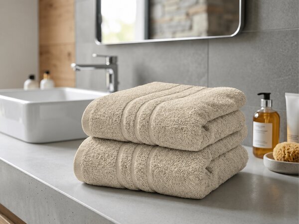 Brisača Comfort 50 x 100 cm kremna, 100% bombaž