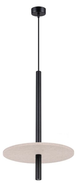 Črna/bež kovinska viseča svetilka ø 30 cm Rilu – Sollux