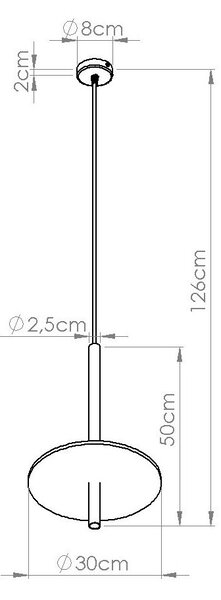Črna/bež kovinska viseča svetilka ø 30 cm Rilu – Sollux