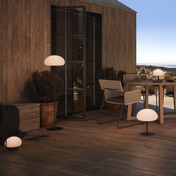 Nordlux Sponge LED luč za polnjenje, črna/bela, kovinska, IP65, zatemnjen, Bela, Kovina, Sodobni
