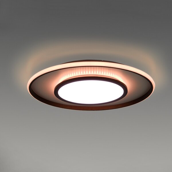 JUST LIGHT. GmbH LED stropna svetilka Arenda Ø 60cm, RGB/CCT, zatemnljiva, zatemnjen, Črna, Dnevna soba / jedilnica, Kovina, Sodobni