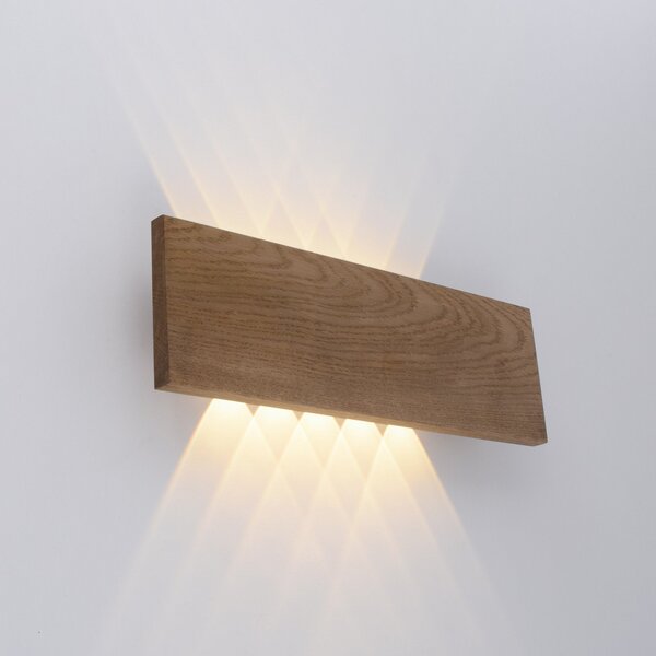 Paul Neuhaus Palma LED stenska svetilka les 45 cm, Les, Dnevna soba / jedilnica, Les, Sodobni, Stenska vtičnica zgoraj / spodaj