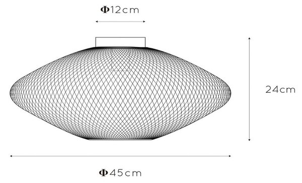 Mrežasta stropna svetilka, trapezoidna, zlata
