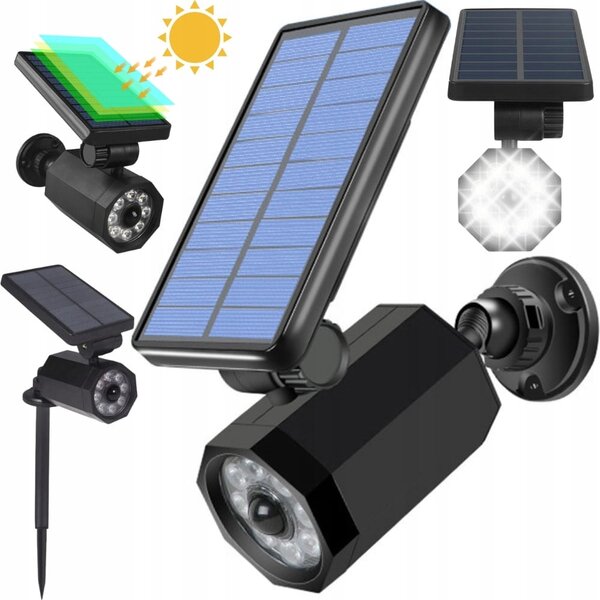 Solarna LED lažna kamera in svetilka s senzorjem gibanja in mraka