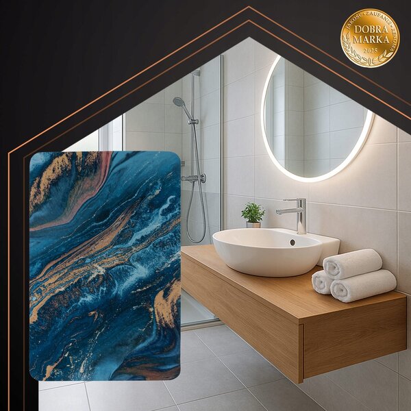 Kopalniška hitro sušeča pralna preproga 80x50cm XXL modra