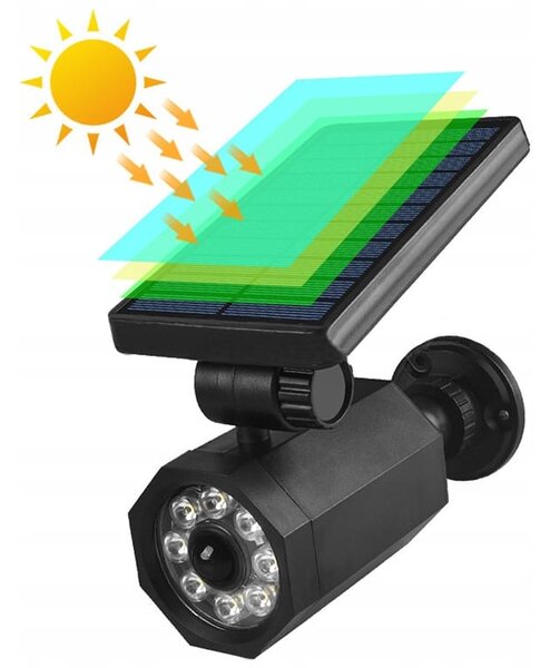 Solarna LED lažna kamera in svetilka s senzorjem gibanja in mraka