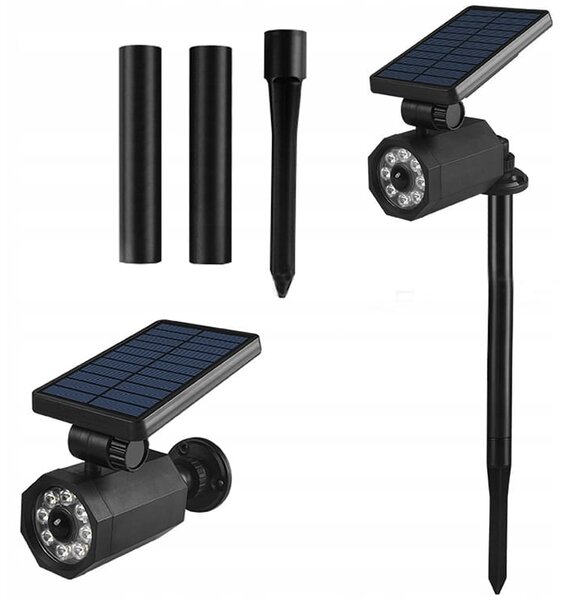 Solarna LED lažna kamera in svetilka s senzorjem gibanja in mraka