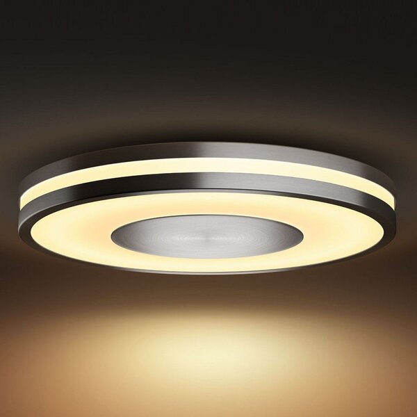 Philips Hue White Ambiance Being stropna svetilka aluminij, zatemnjen, Kovinska, Dnevna soba / jedilnica, Kovina, Sodobni
