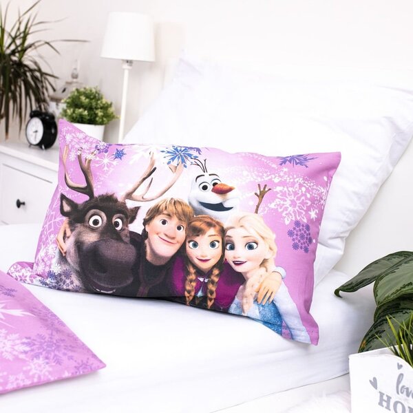 Bombažna otroška posteljnina za otroško posteljico 100x135 cm Frozen "Purple" – Jerry Fabrics